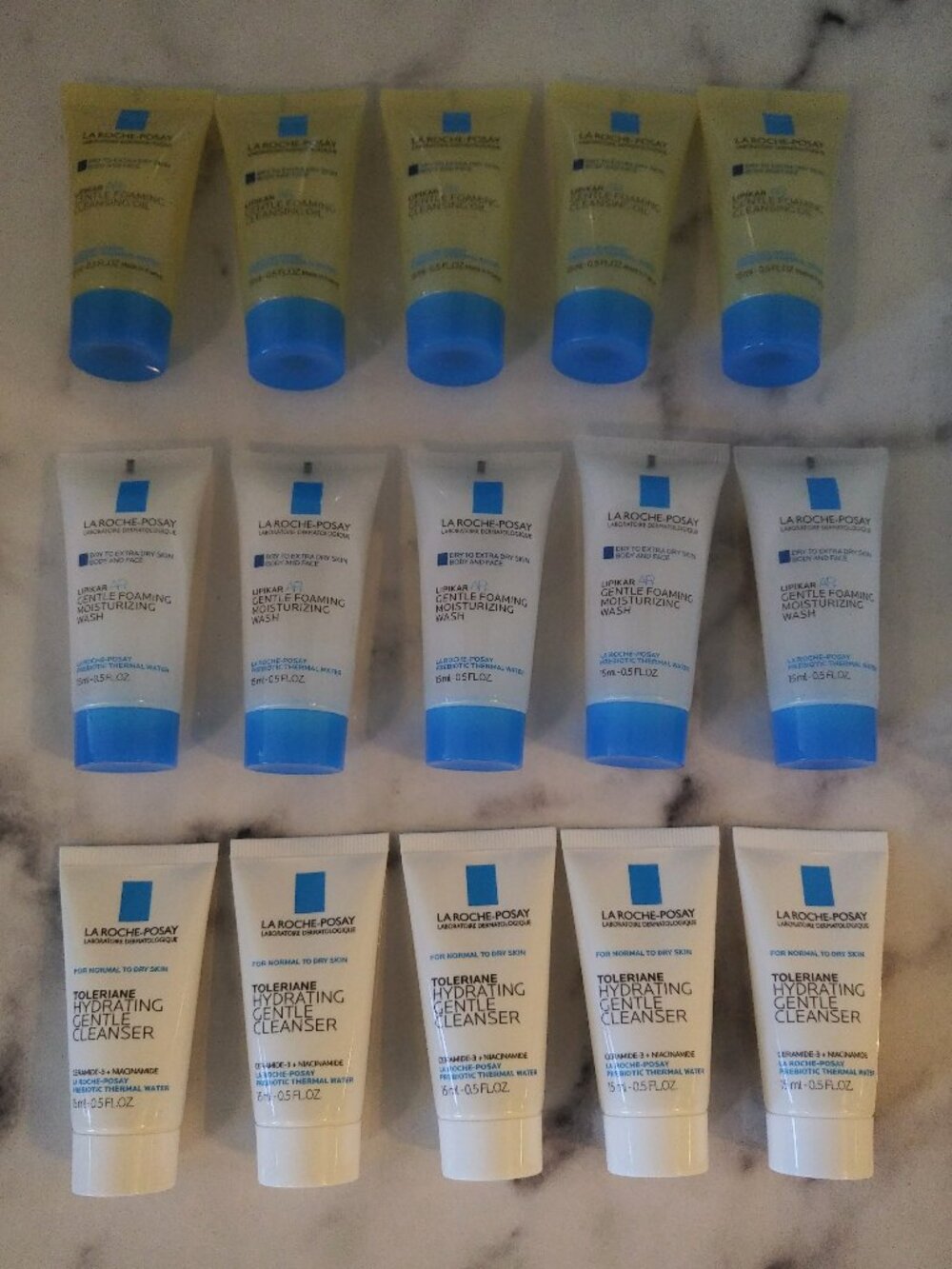 La Roche Posay Gentle, Moisturizing Cleanser Bundle - Travel - 15 pieces